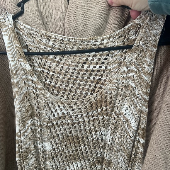 Elegant Tan Swim Coverup - Picture 4 of 6